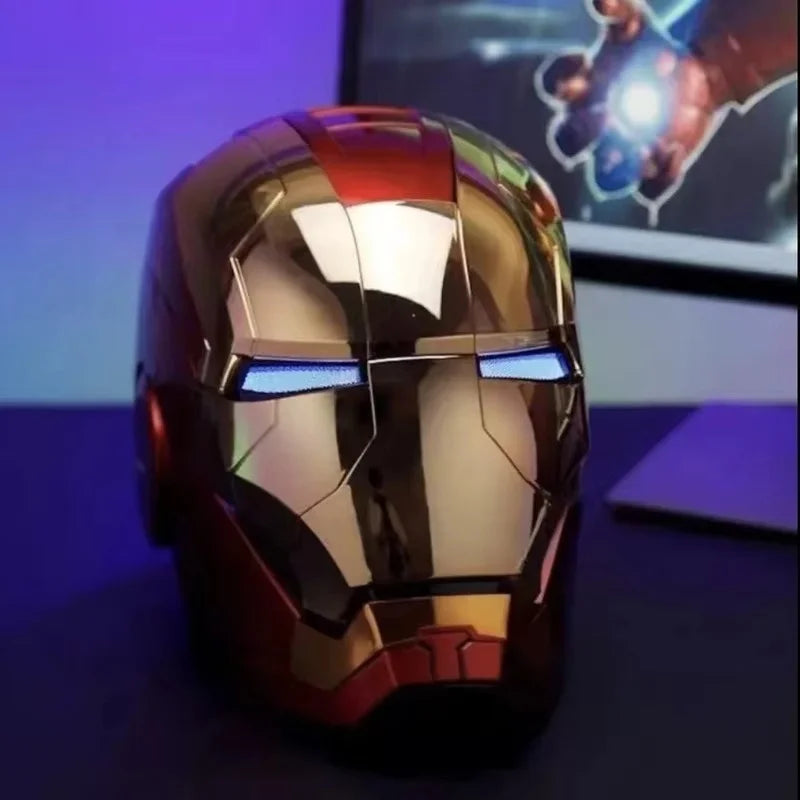Iron Man Mk5 Helmet 1:1 Wearable Voice Control 3 Modes LED Light Jarvis Mask Open/Close Adult Cosplay Collectible Gift