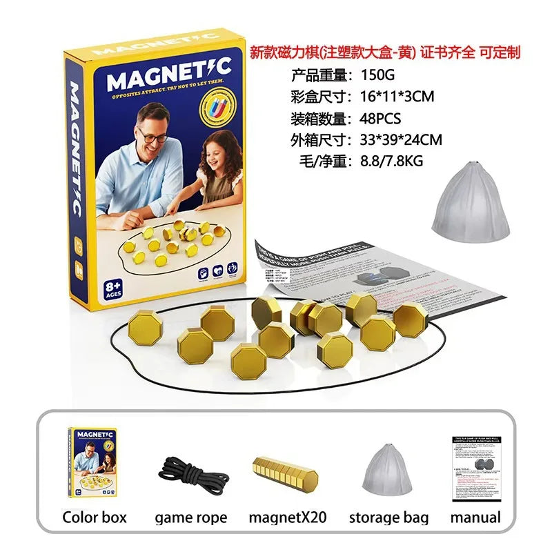 Party Games Magnetic Stones Game Interactive Magnet Board Strategy Game for FamilyKids Adults High quality longest side 3.4cm