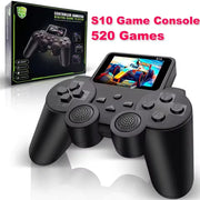 S10 Portable Retro Game Player - 520 Classic Games, 2-Player Mode, AV/TV Output, Mini Handheld Console for Kids