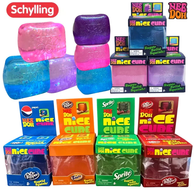 NeeDoh Nice Cube Series of Products Stress Relief Toy Soft Squeeze Fidget Cube for Kids & Adults  Anxiety Relief Sensory Toy
