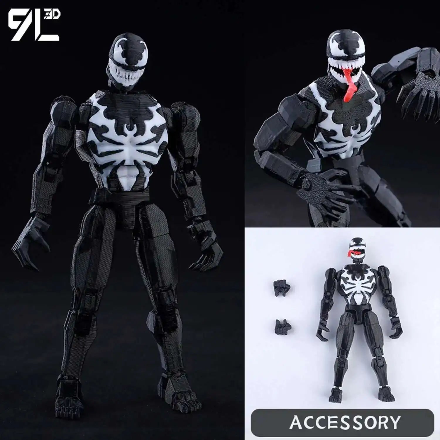 9L3D Printed Deadpool Wolverine Batman Spider-Man Venom Action Figures Dummy13 Lucky13 T13  Anime Model Toys Collectors Gifts