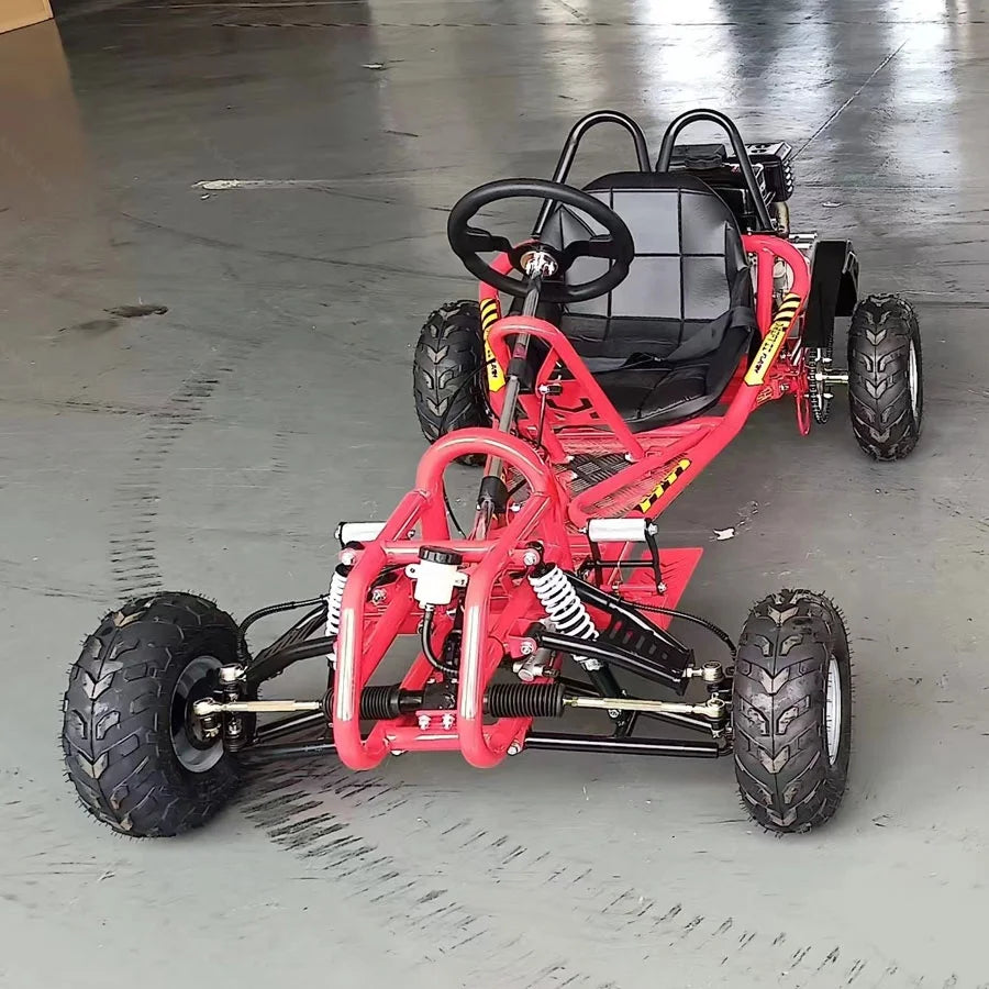 New Design Pedal 8 Inch Large Fat Tyre Grassland Karting Customize 420cc Gas Strong Power Adult Go Kart Cross Buggy