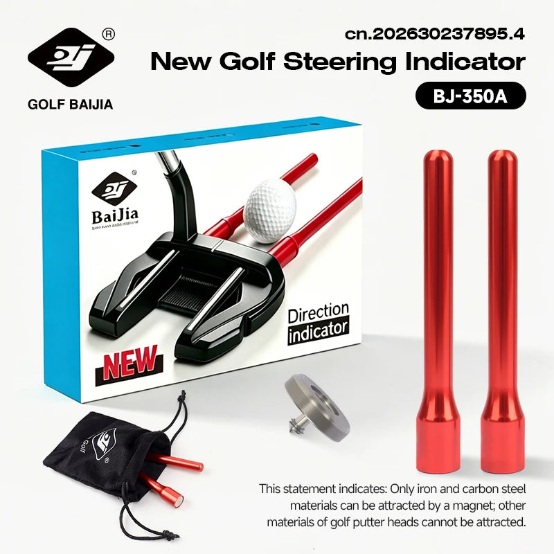 Golf Magnetic Direction Indicator Golf Accessories Round Head Design Streamlined Design Golf Putting Aid Aiming Direction Practi