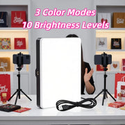 LUSB-charged LED fill light, slim design LED Panel Light, ideal for video conferencing and photography lighting