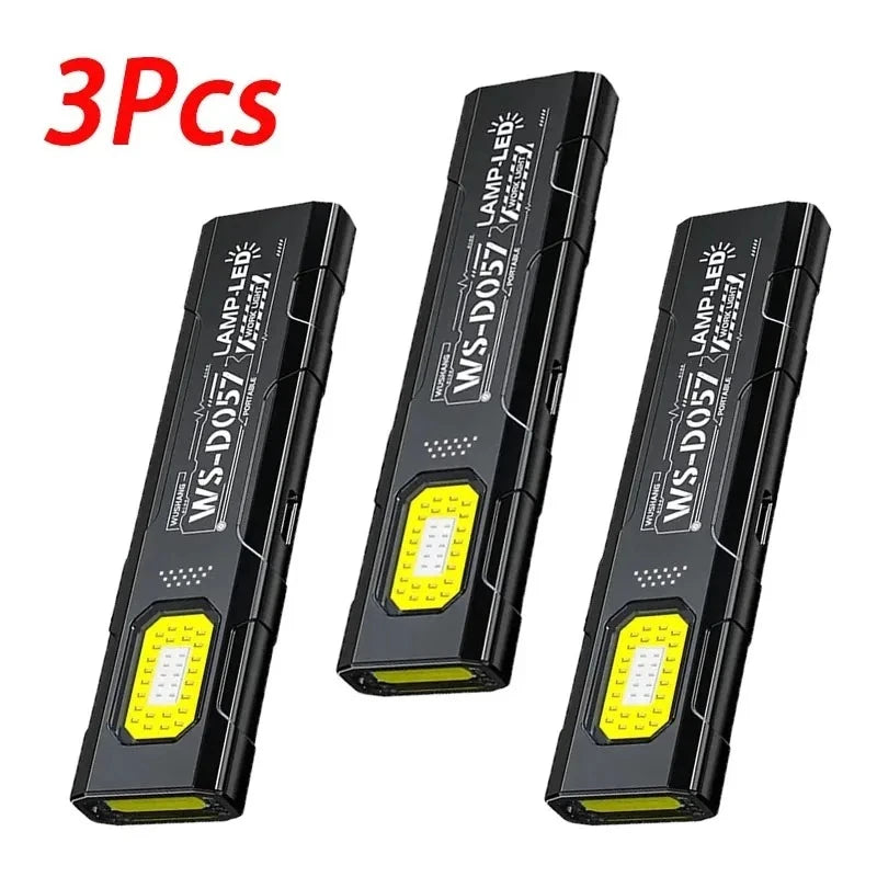 Tactical Portable Work Light EDC Flashlight Tool Mini LED Flashlight Outdoor Camping Hiking Tool MOLLE Flash Light Rechargeable