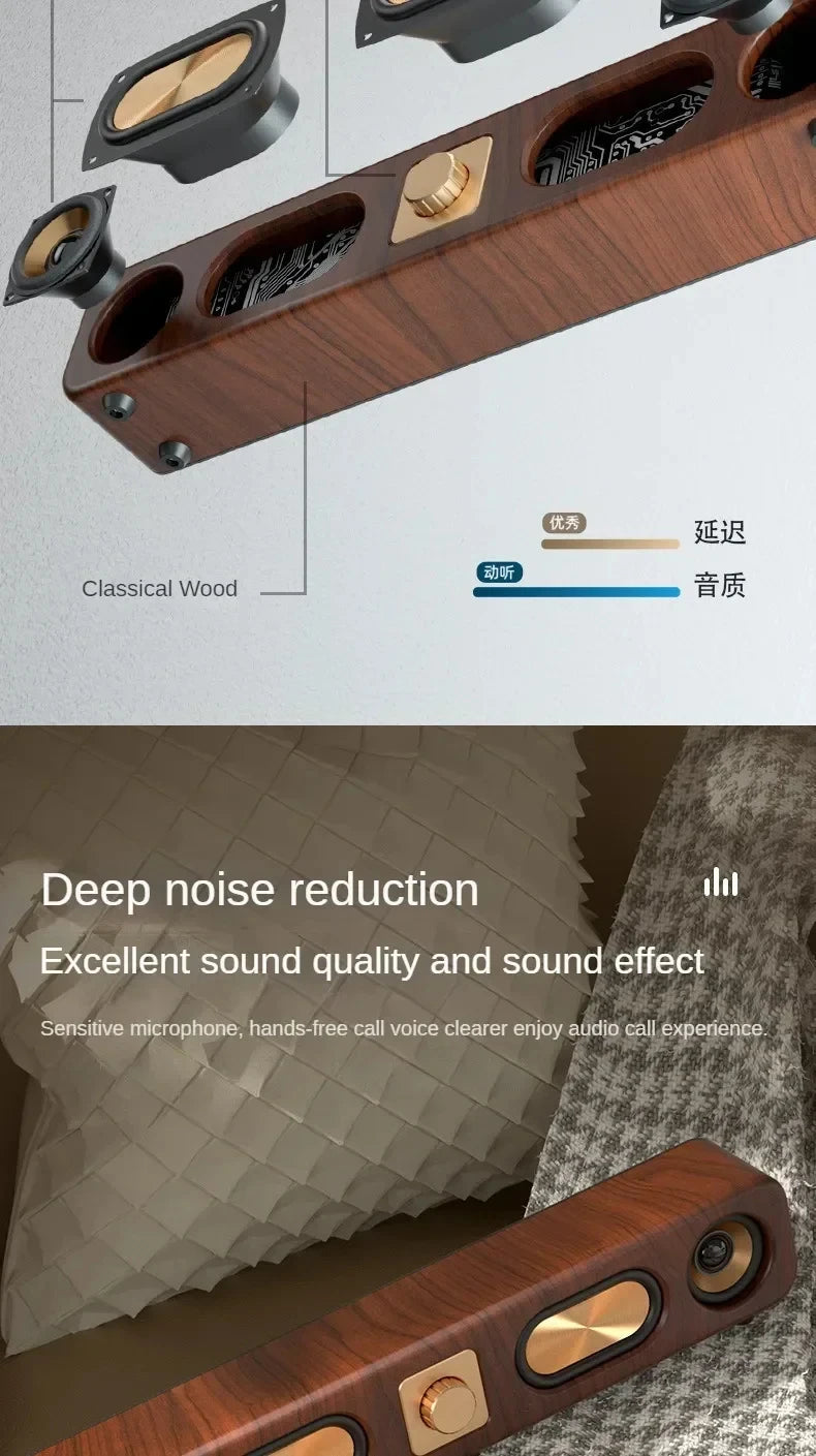 Bluetooth Speaker Portable Outdoor Speakers Aux Connection Usb/tf Read Insert Long Strip Desktop Subwoofer Audio