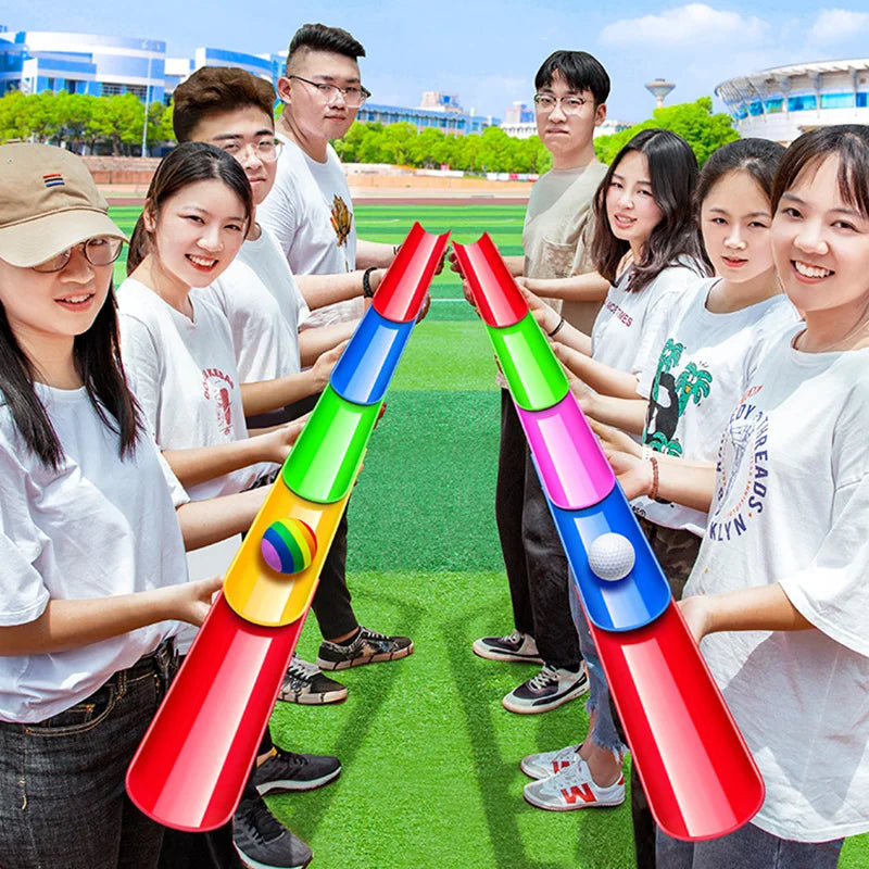 Pipeline Rolling Ball Challenge Adult Team Building Children's Sensory Integration Training Toys Ball Sports Party Outdoor Toys
