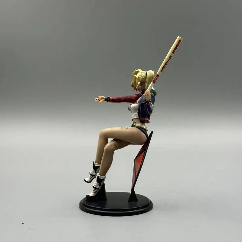 Harleen Quinzel Action Figure Harley Quinn Figures Model High Quality Version The Clown'S Girl Statue Toys Kid Birthday Gifts