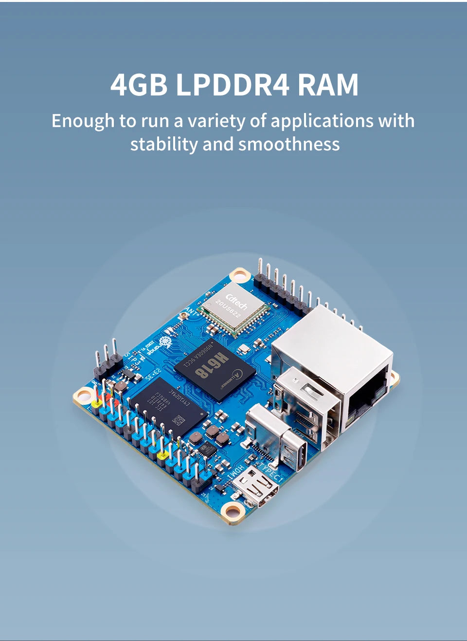 Orange Pi Zero 3 1GB 2GB 4GB RAM DDR4 Allwinner H618 WiFi Bluetooth Mini PC Zero3 Development Board SBC Single Board Computer