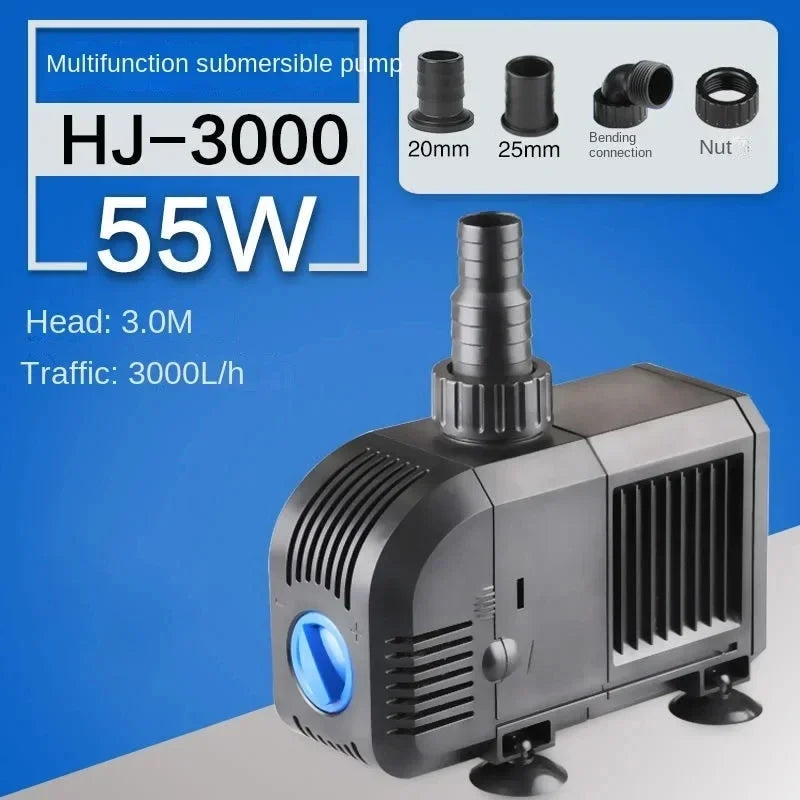 Fish Tank Quiet Frequency Circulating Filtration Pump 7/8/20/25/35/45/55W Multi-Function Submersible Aquarium Water Pond Pumps