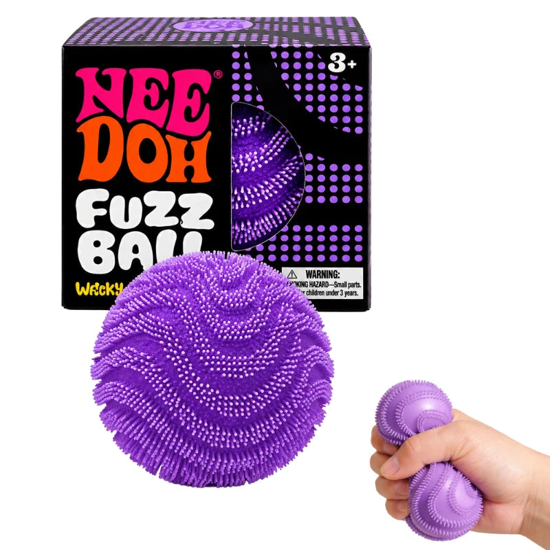 Schylling Nee Doh Fuzz Ball Wonder Waves Textured Fidget Ball Sensory Squeeze Blind Box Toy Stress Relief for Adults Kids
