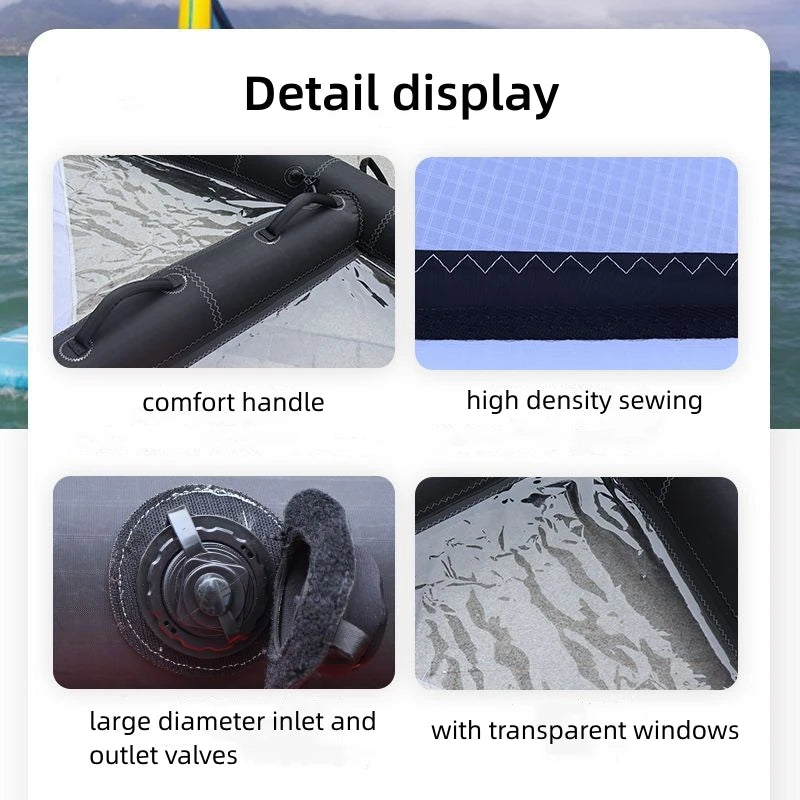 Inflatable Surfing Paddle Board with Handheld Wind Sails Kite Boards for Water Sliding Wind Wings Surfing Gear