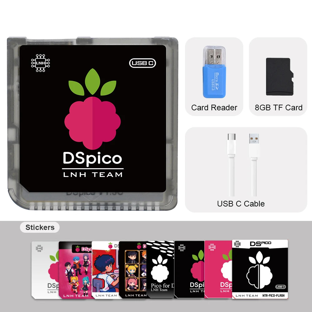 Chiscart  DSpico USB C Version Game Cartridge For NDS NDSL DSi 3DS Consoles