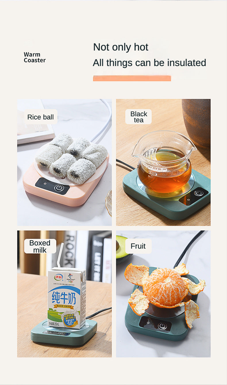 Electric Mug Warmer Milk Tea Water Heating Pad Cup Heater Warming Mat Constant  Thermostatic Coaster Low Power Home Office Gift