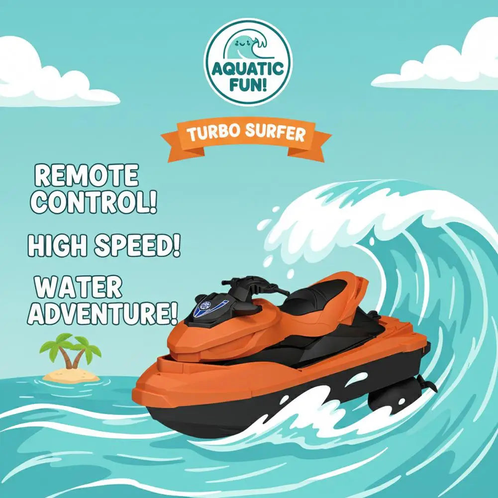 1PCS RC Speed Boat Toy Waterproof Remote Control Boat Electric Racing Yacht Pool Lake Water Toy for Kids Adults Outdoor Gift