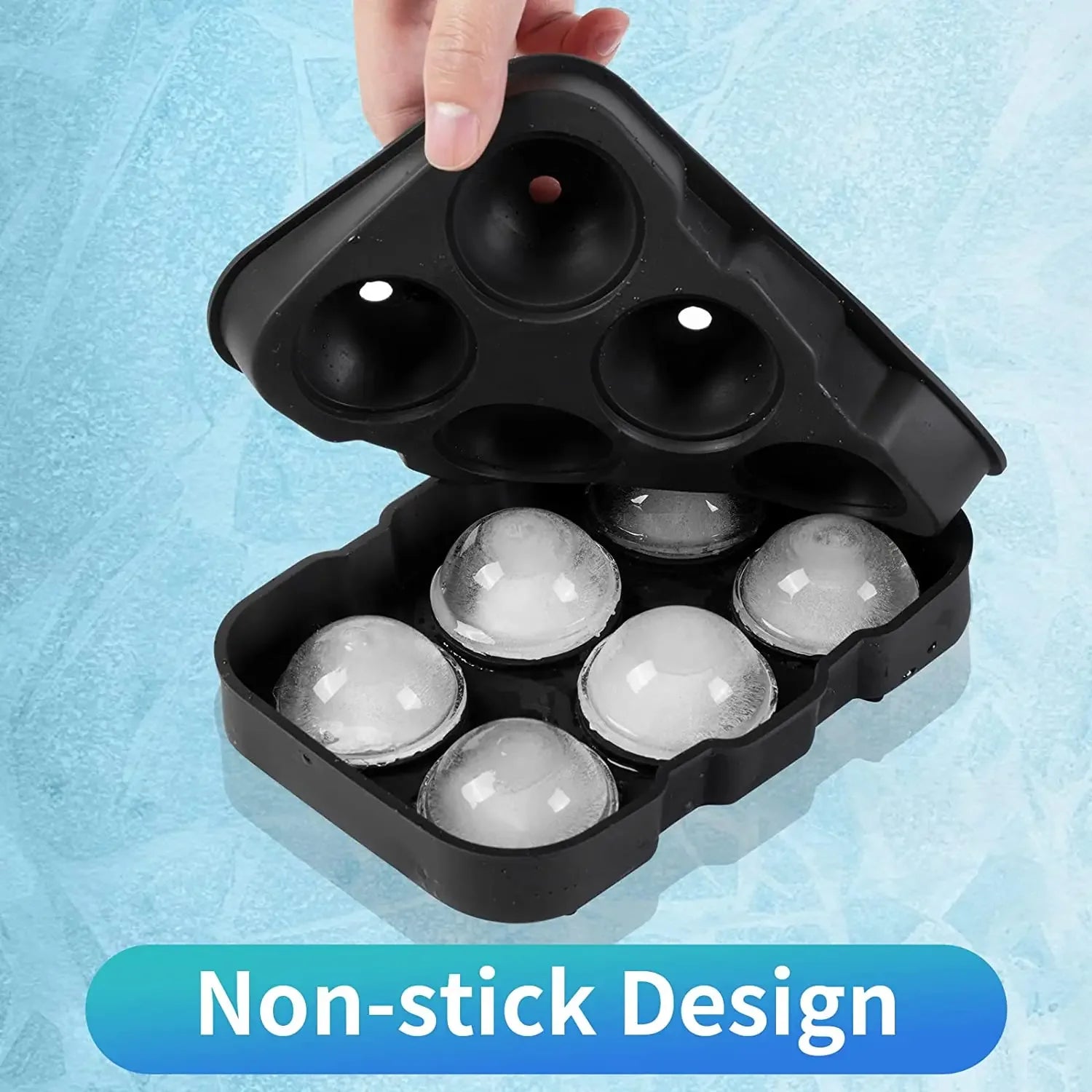 3PCS/Lot Silicone Whiskey Ice Ball Mold Large Ball Maker Mold, Round Sphere, Square Ice Cube Tray，Hole+Grid Square+37 Honeycomb