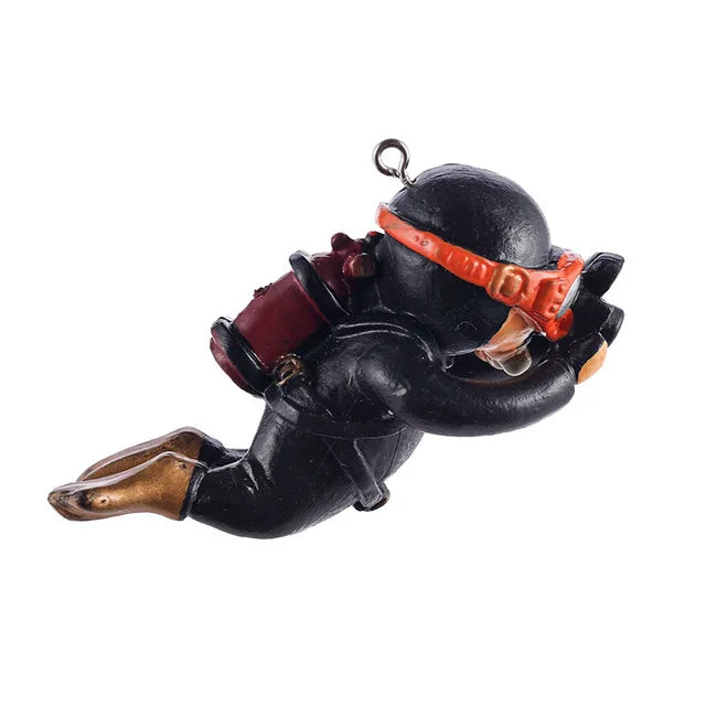 Fish tank Decoration Creative Floating Ornaments Small Figurines Complete Set Diver Blue Guy Underwater Scenery Bottom Figurines