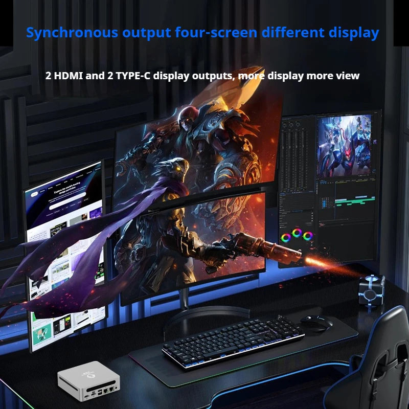 Genmachin AMD Ryzen7 7840HS Ryzen9 7940HS MINI PC Win11 DDR5 32GB 6400Mhz RAM M.2 2280 SSD WIFI6 BT5.2 Desktop pc game Computer