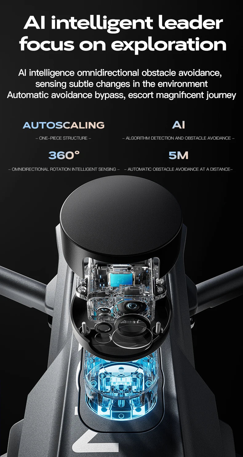 2025 New Wing 6 drone professional aerial photography HD 8K With Screen Remote Control Aircraft 20 Kilometer Obstacle Avoidance