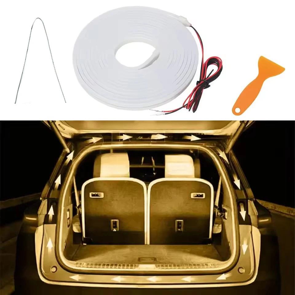 Automatic Led Trunk Light 4.2M Automatic Sensor Car Trunk Light Strip with Dynamic Flowing Illumination for Universal Fit 12V