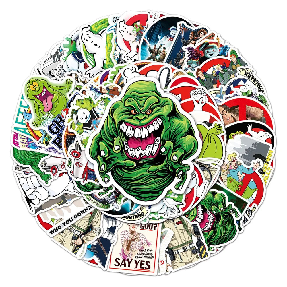 50PCS Personalized American TV Ghostbusters Graffiti Stickers DIY Skateboard Water Cup Luggage Stickers