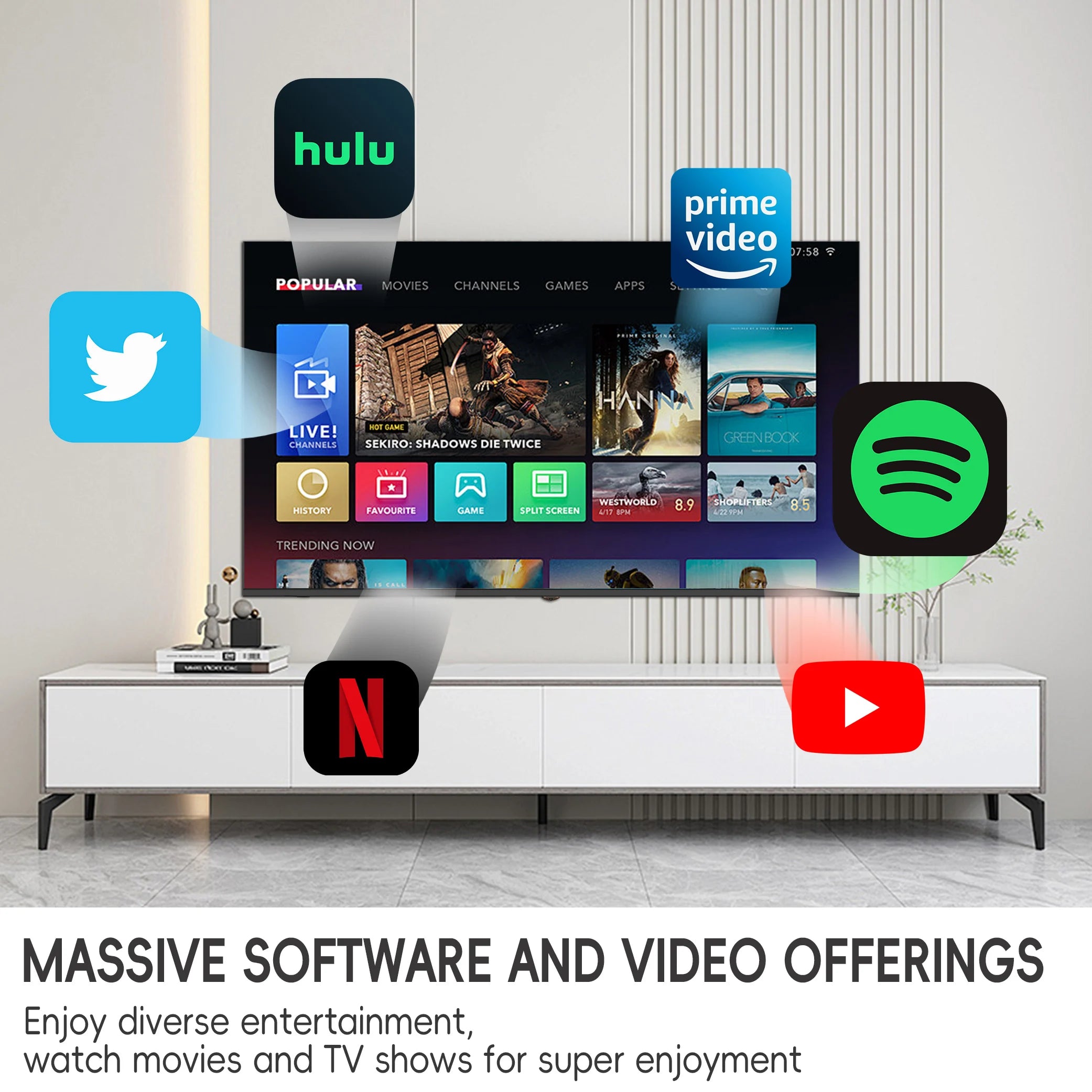 43/50/55/65/75/85 Inch 4K UHD  Android Smart TV