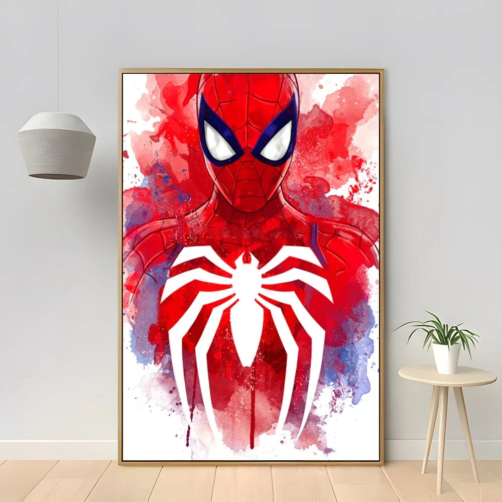 1pc Frameless Canvas Painting SpiderMan Marvel Movie Style Wall Art Posters Superhero Home Decor Canvas Painting Mural Prints