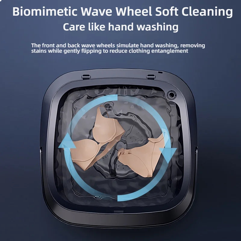 13L Foldable Portable Washing Machine Fully Automatic Home Dorm Mini Small Underwear Panties Cleaning Machine