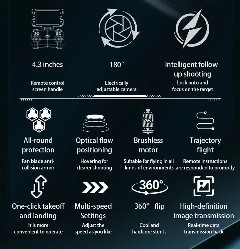 Drone 4k Profesional  Gimbal 360° obstacle avoidance 1KM Foldable RC with screen Quadcopter Dron