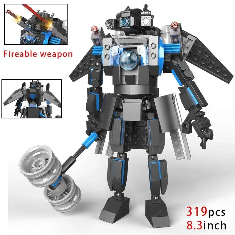Moc Skibidi Toilet Action Figures Model Building Blocks Camerman Titan Speakerman Surveillance Man TVMan Boys Toys For Kids Gift