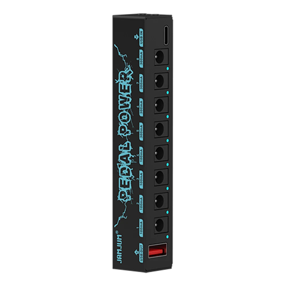 9V 8-Isolated Output Guitar Pedal Power Supply | Type-C/USB Input, Short-Circuit Saf