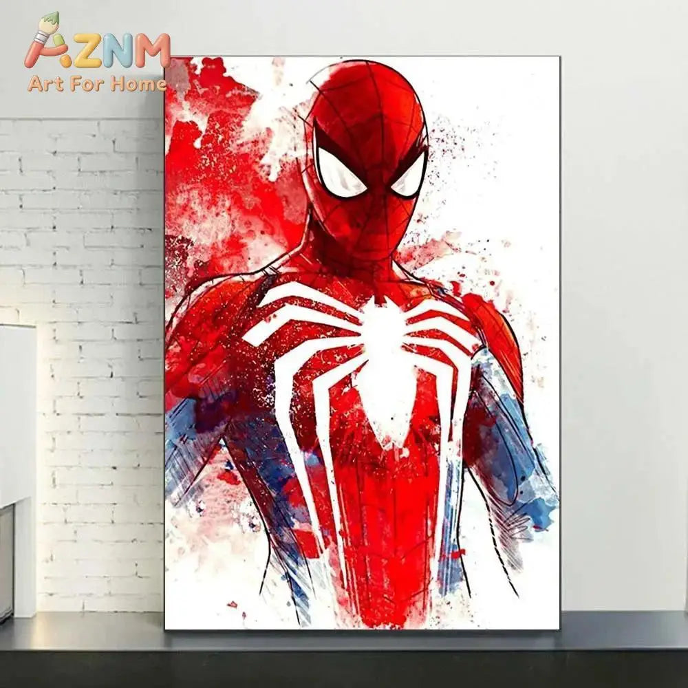 Marvel Movie Watercolor Spiderman Superhero Canvas Posters Modern Home Wall Art Painting Print Picture Room Decor