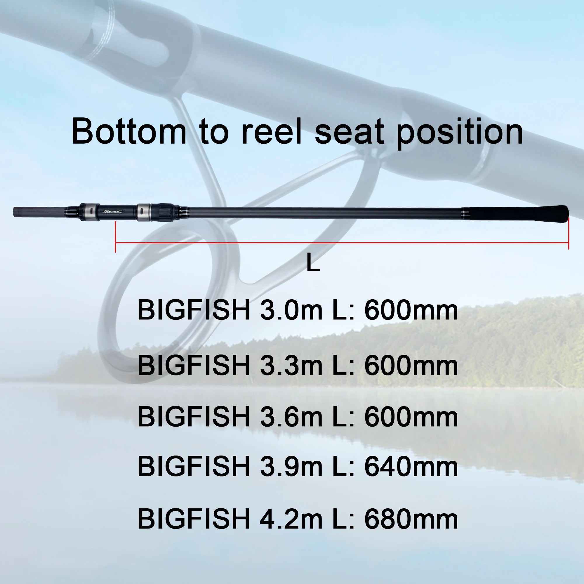 BIUTIFU BIGFISH Carp Surfcasting Fishing Rods 3.0m 3.3m 3.6m 3.9m 4.2m 4.5m T800Carbon 3.5lbs Shore Casting 40-200g Spinning Hard Rock Pole