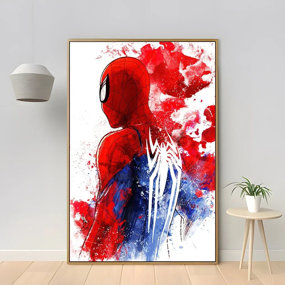 1pc Frameless Canvas Painting SpiderMan Marvel Movie Style Wall Art Posters Superhero Home Decor Canvas Painting Mural Prints