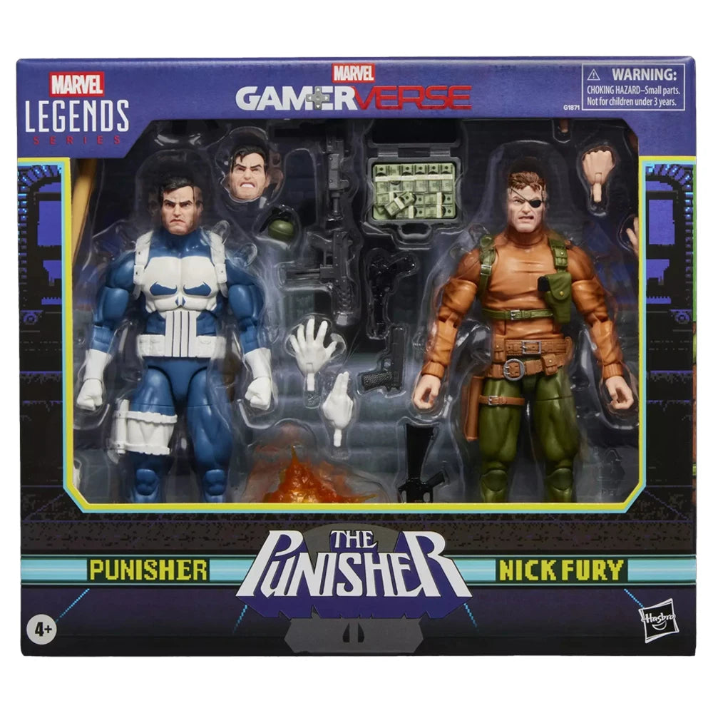 In-Stock Hasbro Marvel Legends Series Gamerverse Punisher and Nick Fury 2-Pack-Set 15cm Anime Action Figure Model Ornament Toys
