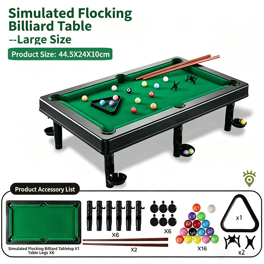Billiards Toy Table, Home Use Indoor Mini Desktop Billiards Table, Ideal for Children and Families to Engage in Interactive Play