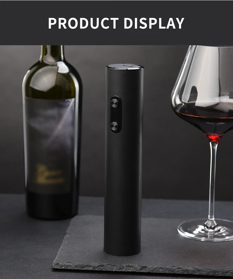Electric Wine Opener Set Automatic Corkscrew with Aerator Pourer and Foil Cutter for Kitchen Bar Party Gifts