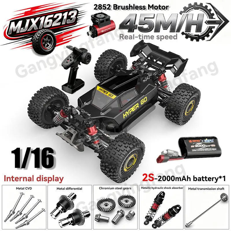 HYPER GO MJX14303 14304 1/14 Scale Brushless RC Car 2.4G Remote Control 45km/h High Speed Off-road 4WD RC Truck Hobby Toy