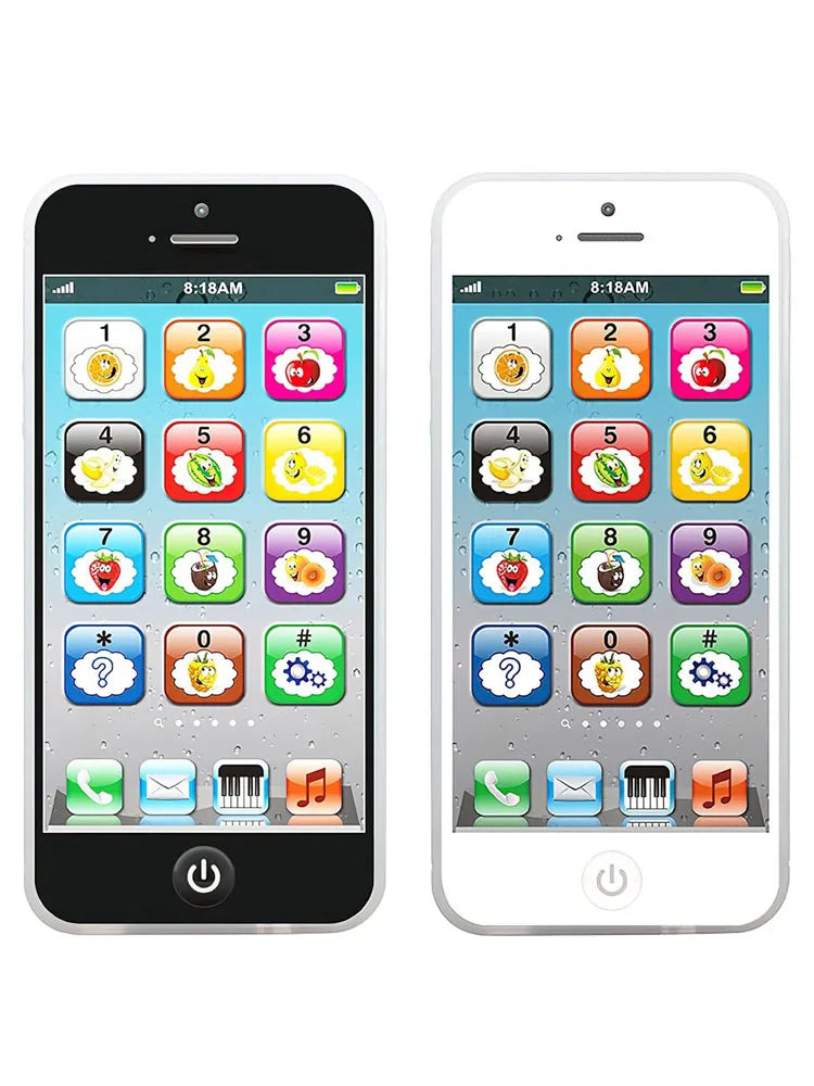 Children Simulation Phone Baby Musical Early Educational Toys English Learning Cellphone with Light Sound Mobile Vocal Toy
