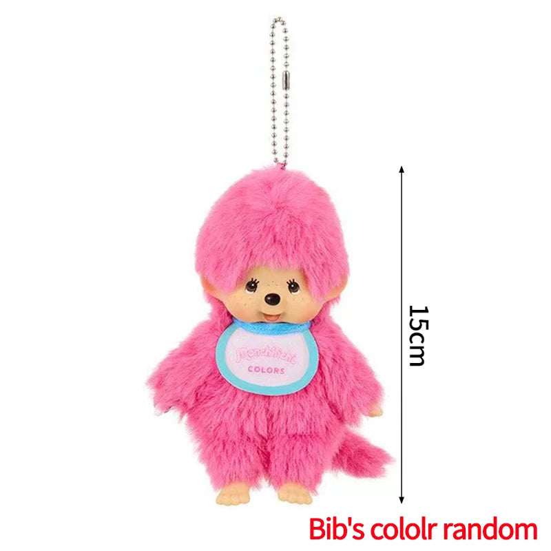 Monchhichi Plush Keychain Kawaii Monchichi Pendant Backpack Charms Cartoon Monchich Keyring Party Favor Gifts 키티 몬치치 モンチッチ
