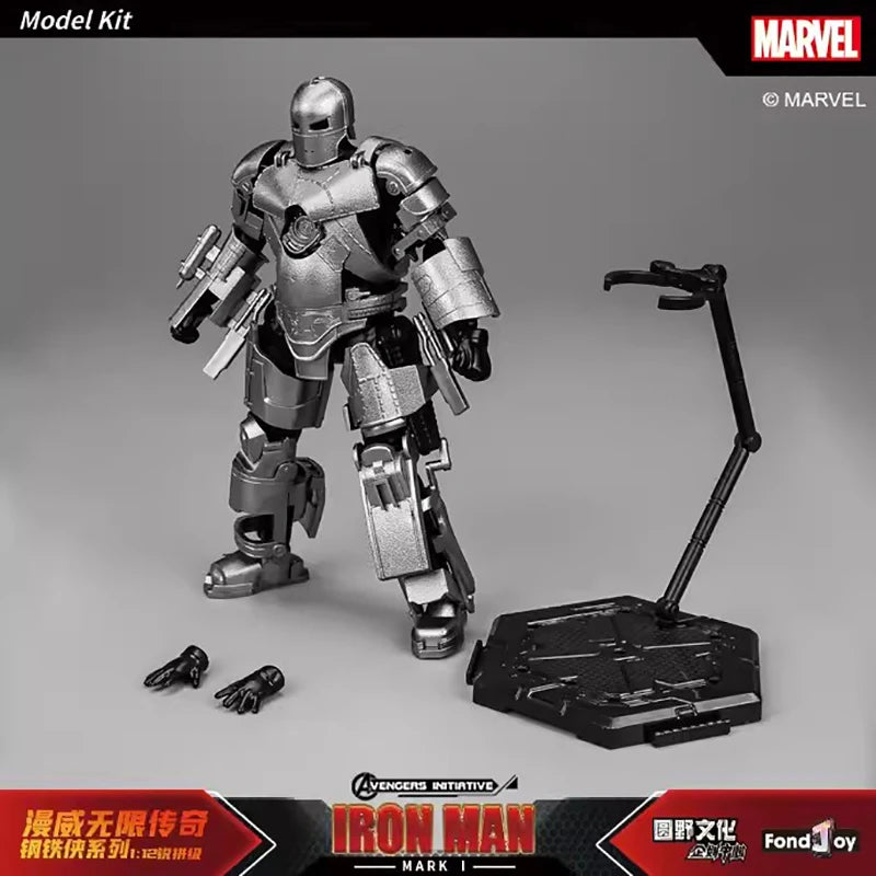 Fondjoy Action Figures Marvel IronMan MK3 Assemble Toys Model 1/12 Scale ABS Material Table Ornaments Boy Birthday Gifts Toys