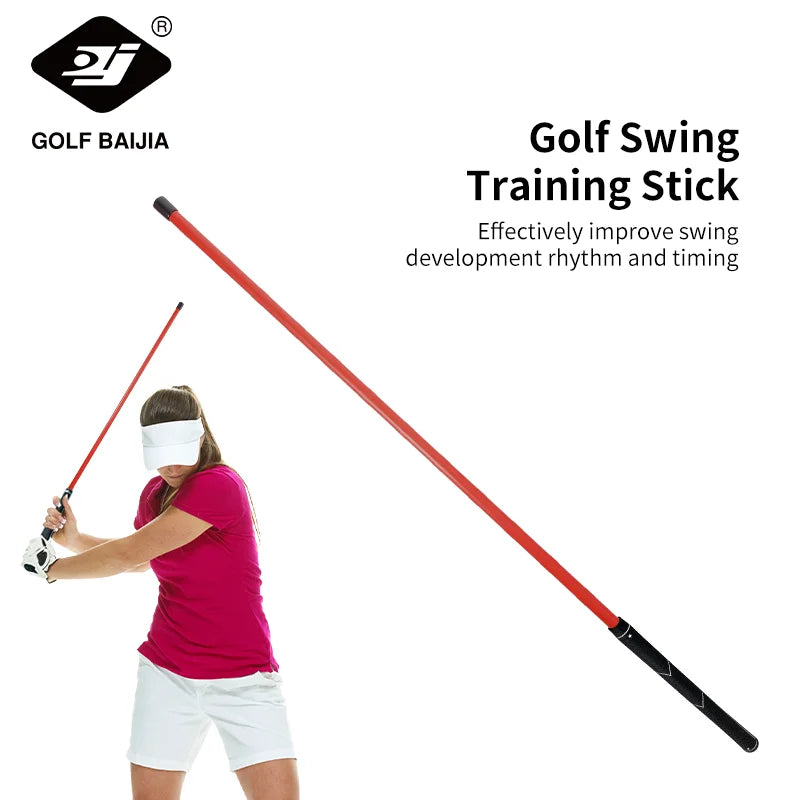 Golf Swing Power Stick - Red, Golf Strength Trainer Improves Flexibility, Rhythm, Balance and Power