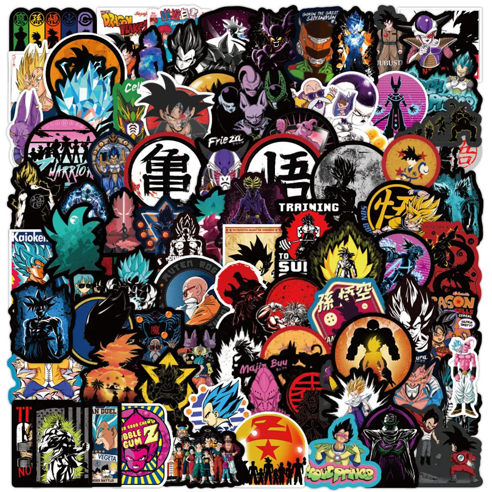 10/30/50/100pcs Cool Dragon Ball Anime Stickers Decals Graffiti Skateboard Laptop Phone Case Waterproof Decals Sticker for Kids