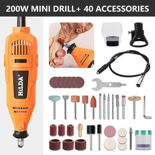 Electric Mini Drill Grinder Engraving Pen Mini Drill Electric Rotary Tool Grinding Machine Accessories
