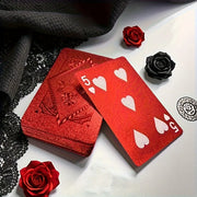 1 Set of Red Rose Playing Cards Waterproof Durable PVC Playing Cards Family Party Entertainment Props Festival Party Favors