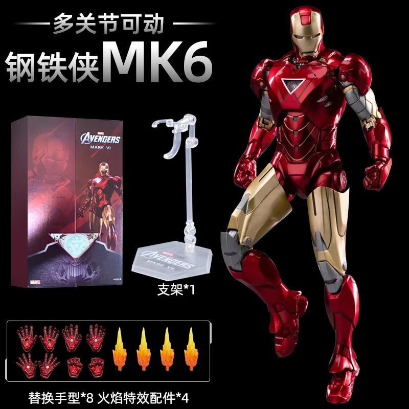 ZD Toys Iron Man MK1 MK2 MK3 MK4 MK5 MK6 MK7 MK42 MK43 MK45 MK46 War Machine Movie Action Figure 7 Inches Adult Collectible Toys