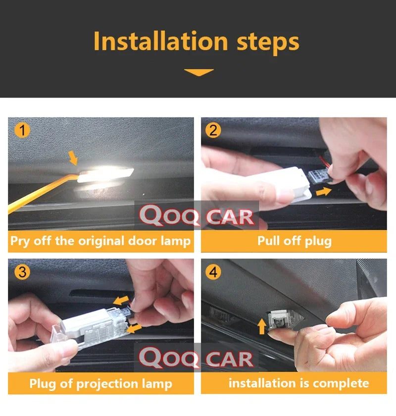 For Audi A4 A6L A5 A6 A8L Q8 Q3 Q4 Q5L Q7 RS ABT RS S7 S5 S6 Quattro Led Car Door Welcome Light Ghost Shadow Projector Logo Lamp