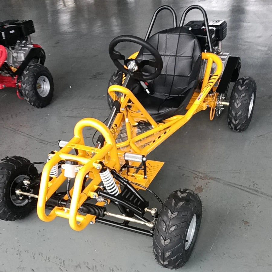 New Design Pedal 8 Inch Large Fat Tyre Grassland Karting Customize 420cc Gas Strong Power Adult Go Kart Cross Buggy