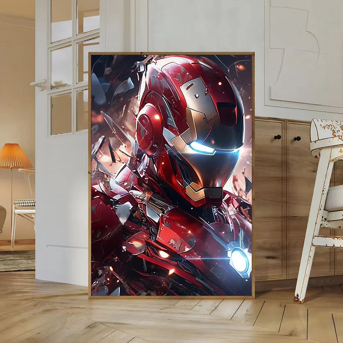 1PC frameless, Paintings Avengers Poster Print Marvel Movie Figures Decor Iron Man Wall Art Canvas Painting Superhero Kid