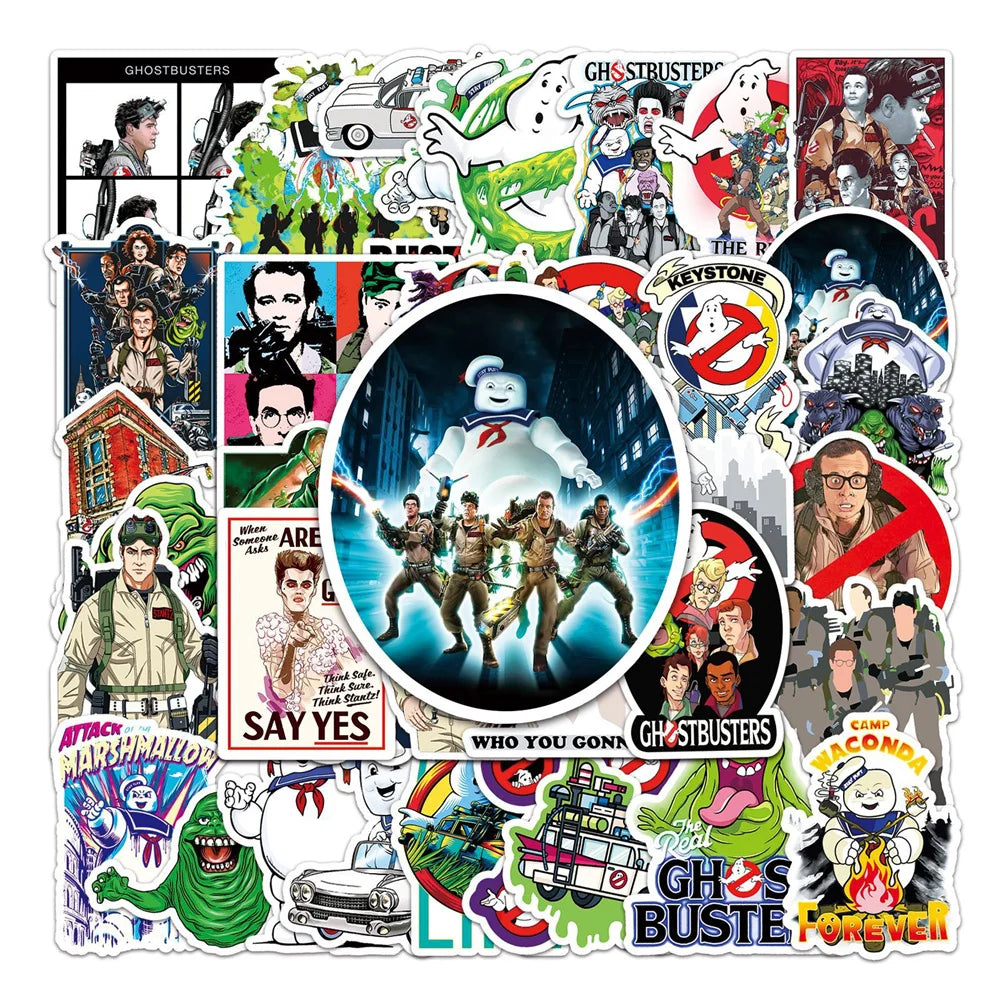 50PCS Personalized American TV Ghostbusters Graffiti Stickers DIY Skateboard Water Cup Luggage Stickers
